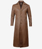 Jackson Mens Brown Trench Full Length Leather Coat