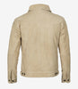 Mens Camel Suede Trucker Jacket