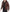 Mens Tall Dark Brown Bomber Leather Jacket with Removable Hood