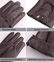 Mens Brown Leather Driving Gloves