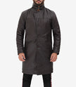 Mens Leather Brown Shearling Coat