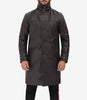 Mens Leather Brown Shearling Coat