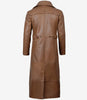 Jackson Mens Brown Trench Full Length Leather Coat