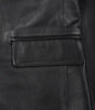 Glendale Mens Black Leather Blazer