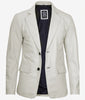 Mens Two Button White Leather Blazer