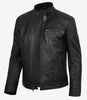 Men's Bickford Black Leather Jacket – Real Lambskin