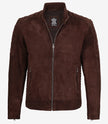 Men's Top Notch Dark Brown Suede Jacket