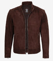 Men's Top Notch Dark Brown Suede Jacket