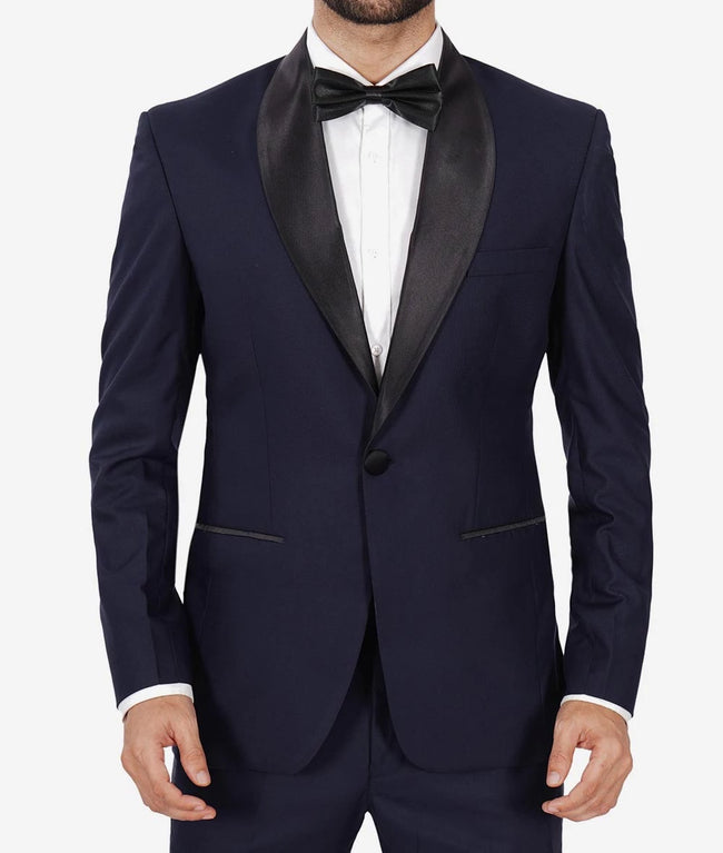 Mens Shawl Lapel Midnight Blue Tuxedo