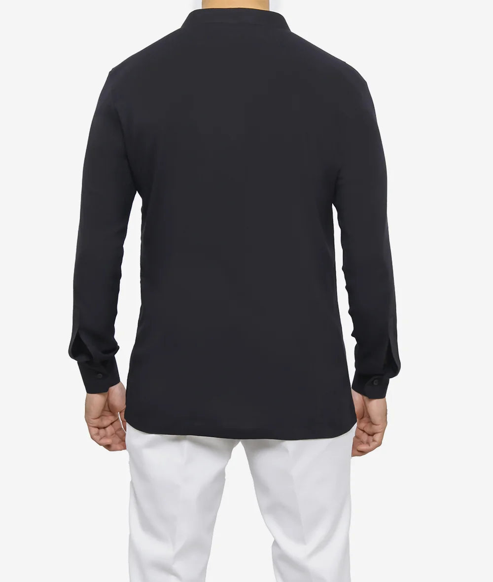 Mens Black Linen Shirt