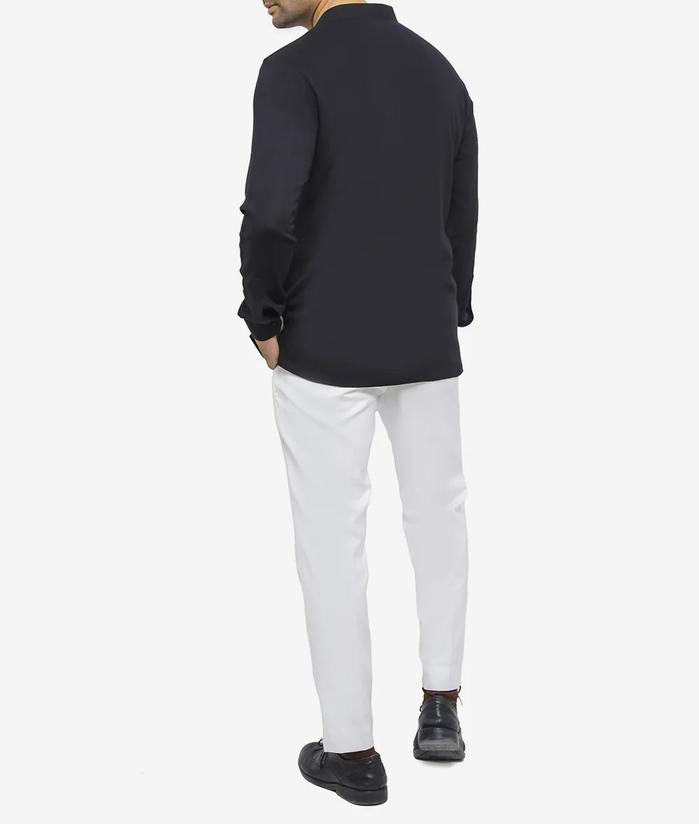 Mens Black Linen Shirt