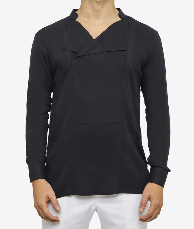 Mens Black Linen Shirt