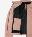 Womens Biker Racer Light Pink Leather Jacket