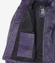 Womens Purple Moto Leather Jacket