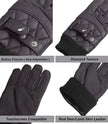 Mens Dark Brown Quilted Leather Gloves