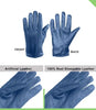 Mens Real Leather Blue Gloves