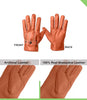 Mens Cognac Lined Real Leather Gloves