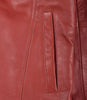 Womens Real Leather Red Coat
