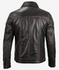 Mens Dark Brown Leather Trucker Jacket