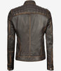 Womens Rub off Real Lambskin Leather Motorcycle Jacket