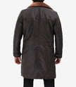 Mens Leather Brown Shearling Coat