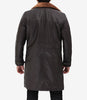 Mens Leather Brown Shearling Coat