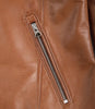 Womens Real Lambskin Leather Tan Biker Jacket