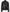 Womens Black Leather Biker Style Jacket - Quilted Shoulder