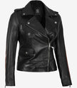 Amber Womens Black Moto Jacket