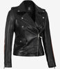 Amber Womens Black Moto Jacket