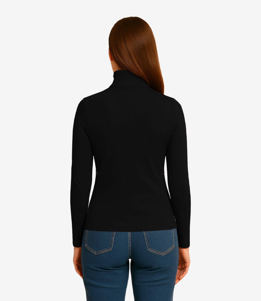 Womens Black Turtleneck Shirt 