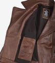 Womens Cognac Asymmertical Moto Leather Jacket