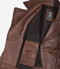 Womens Cognac Asymmertical Moto Leather Jacket