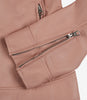 Womens Biker Racer Light Pink Leather Jacket