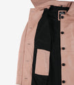 Womens Real Leather Pink Car Coat