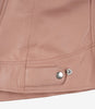 Womens Biker Racer Light Pink Leather Jacket