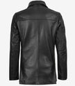 Womens Black Leather Blazer