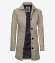 Womens Real Leather Beige Car Coat