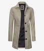Womens Real Leather Beige Car Coat