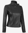 Womens Black Genuine Lambskin Leather Jacket