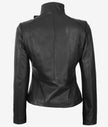 Womens Black Genuine Lambskin Leather Jacket