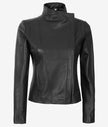 Womens Black Genuine Lambskin Leather Jacket