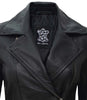 Asymmetrical Black Leather Biker Jacket Women