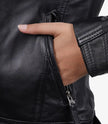 Womens Tall Black Leather Motorcycle Jacket