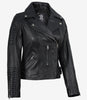 Womens Black Leather Biker Jacket