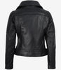 Womens Black Leather Biker Jacket