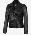 Amber Womens Black Moto Jacket