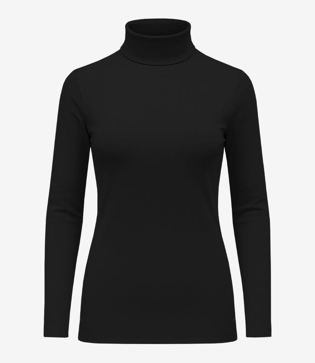 Womens Black Turtleneck Shirt 