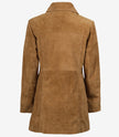 Light Brown Womens Suede Coat