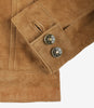 Womens Light Brown Suede Leather Trucker Jacket